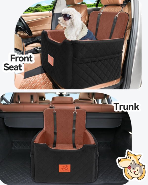 Asiento de automóvil para perros pequeños/medianos de menos de 35 libras, asientos elevadores de espuma viscoelástica para perros, asiento de automóvil para mascotas desmontable y lavable - Imagen 13