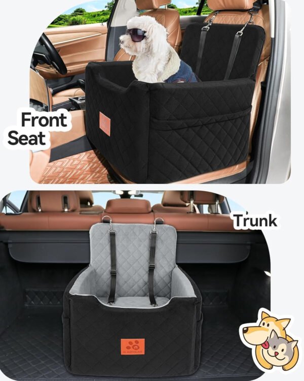 Asiento de automóvil para perros pequeños/medianos de menos de 35 libras, asientos elevadores de espuma viscoelástica para perros, asiento de automóvil para mascotas desmontable y lavable - Imagen 21