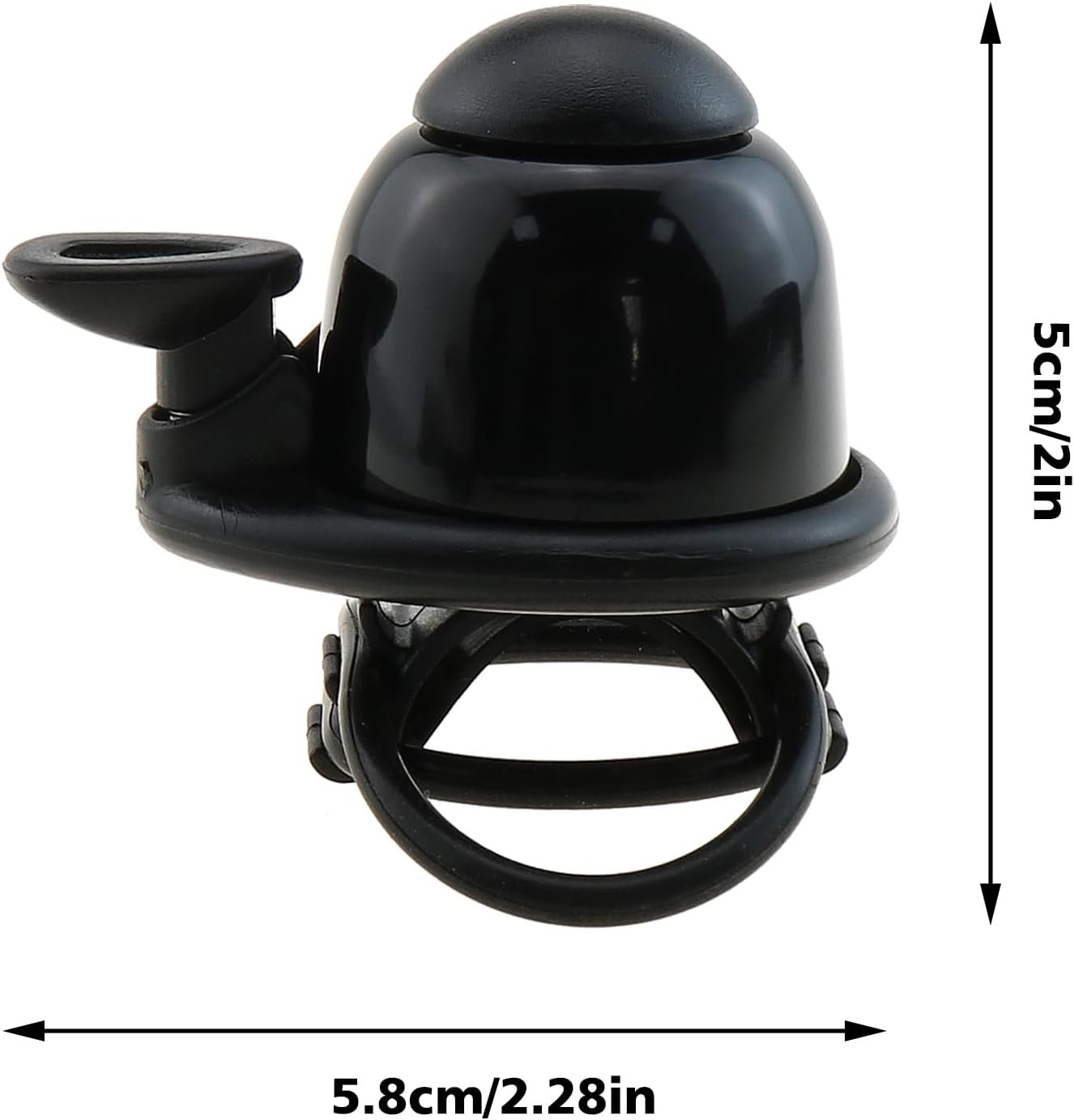 Paquete de 2 mini campanas de aluminio ajustables para bicicletas deportivas de montaña de carretera para adultos (negro) - Imagen 3
