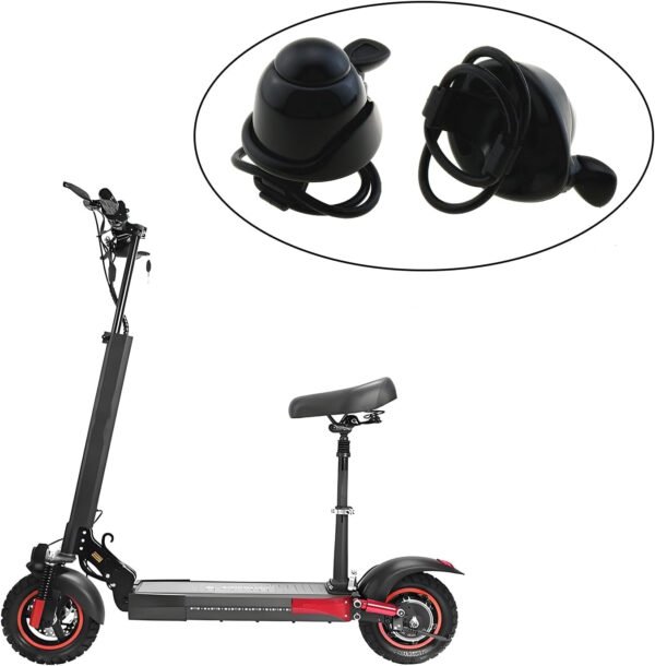 Paquete de 2 mini campanas de aluminio ajustables para bicicletas deportivas de montaña de carretera para adultos (negro) - Imagen 5