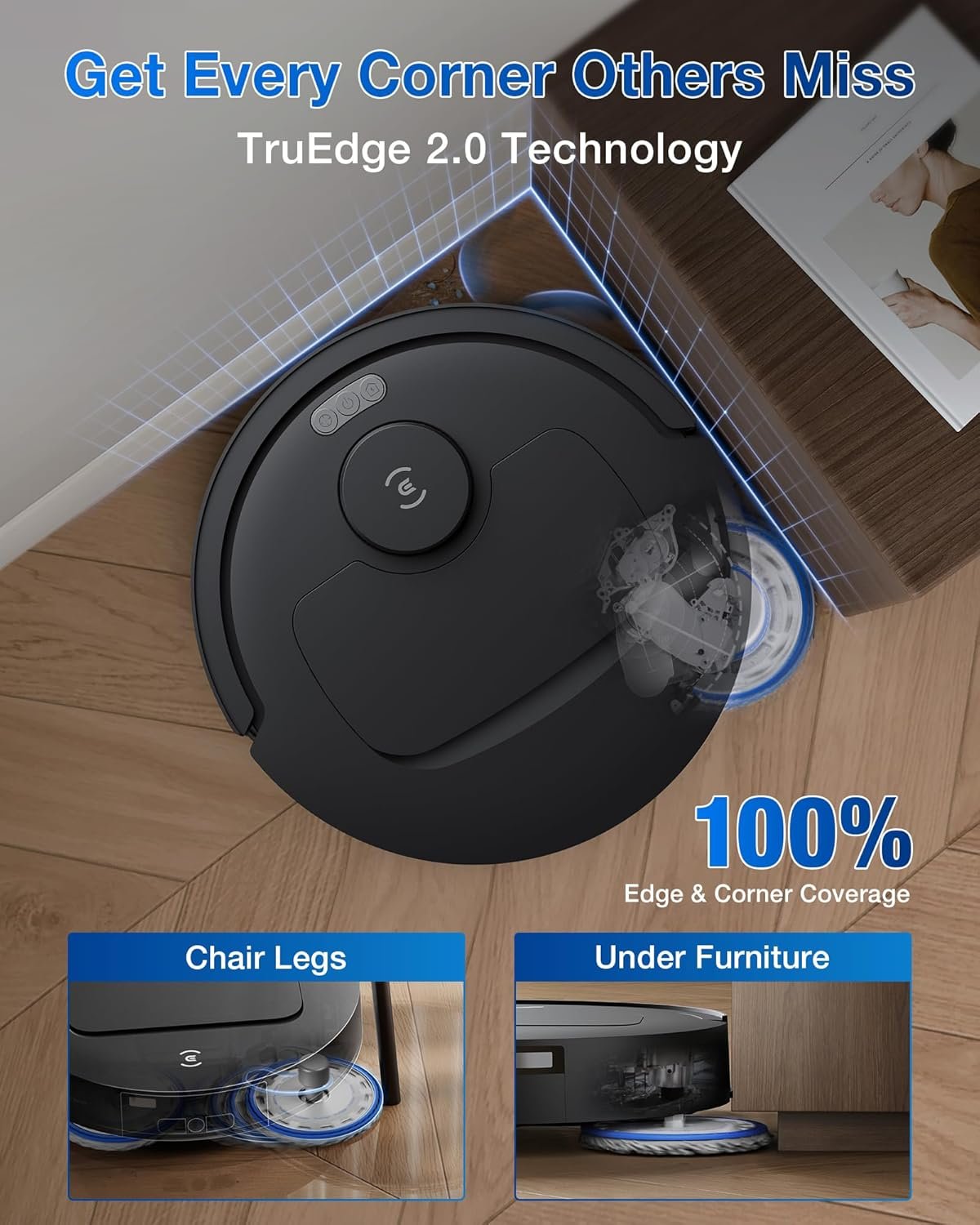 ECOVACS DEEBOT T80 Omni Robot Aspirador y trapeador, succión de 18,000 Pa, lavado de mopa OZMO™ en tiempo real, vaciado automático, secado con aire caliente, navegación AI, cepillo antienredos, para - Imagen 21