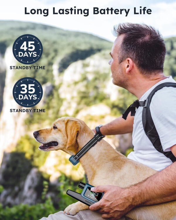 Jugbow Collar de choque para perros, 2 perros (10-120 libras) – Collar de entrenamiento de perros de 4200 pies con control remoto IPX7, impermeable, collar eléctrico con 4 modos de entrenamiento, - Imagen 13