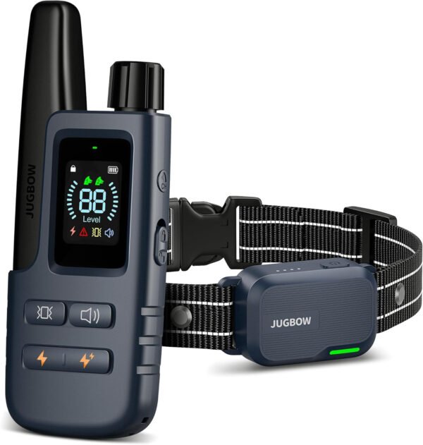 Jugbow Collar de choque para perros, 2 perros (10-120 libras) – Collar de entrenamiento de perros de 4200 pies con control remoto IPX7, impermeable, collar eléctrico con 4 modos de entrenamiento, - Imagen 15