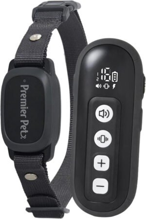 Collar estático para perros, collar de entrenamiento para perros de 1000 pies con control remoto, recargable, impermeable, con 3 modos de entrenamiento, vibración de tono y 16 niveles de