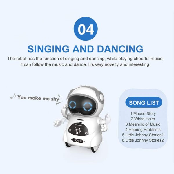 GoolRC 939A Pocket Robot Hablando Diálogo Interactivo Grabación de Reconocimiento de Voz Cantar Bailar Contar Historia Mini Robot - Imagen 9