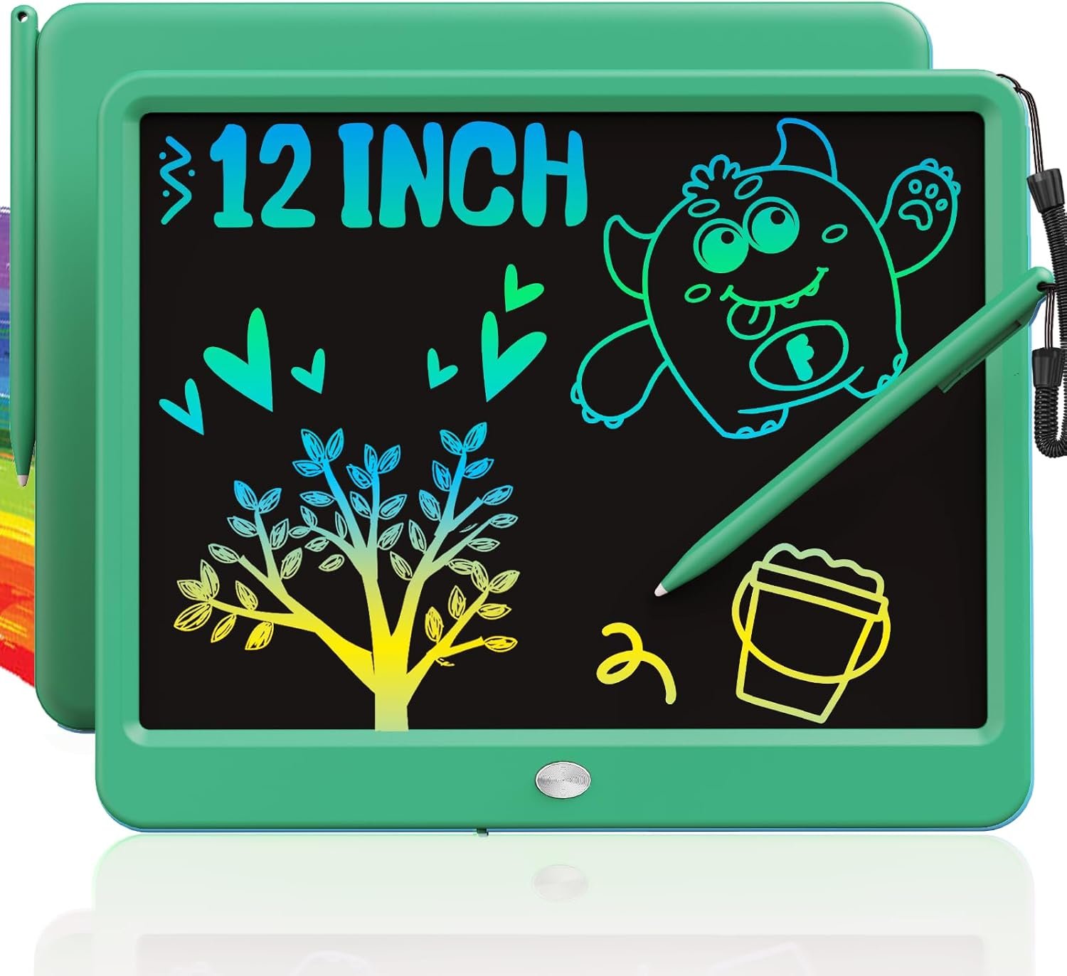 TEKFUN - Tablet de escritura con pantalla LCD, 10 pulgadas, tablet de dibujo con colores, juguetes de regalo para niñas y niños de 3 a 7 años (naranja) - Imagen 56
