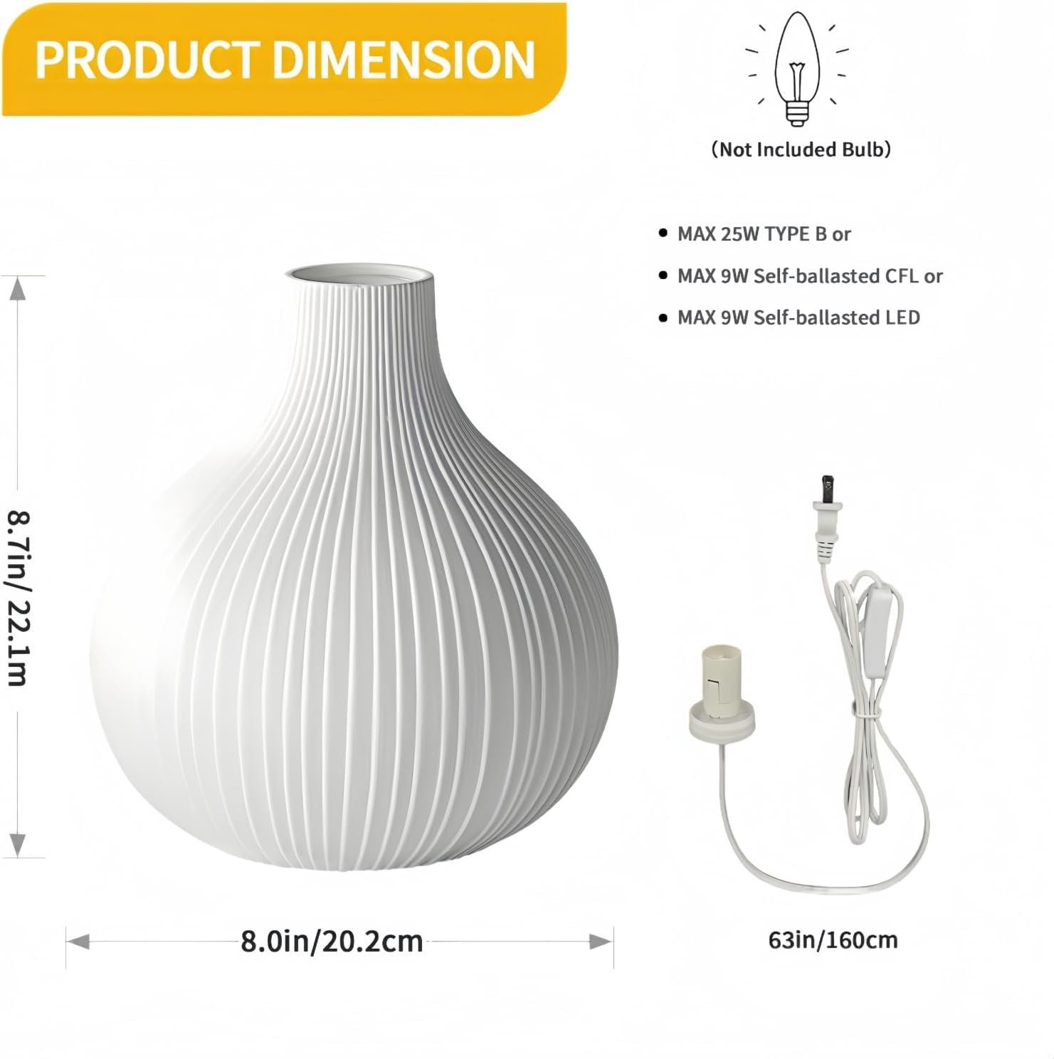 RONDURE Lámpara de mesa moderna de cerámica de 20.6 pulgadas, lámparas de noche modernas para dormitorio, sala de estar y mesita de noche, pantalla de cerámica translúcida blanca, iluminación - Imagen 11