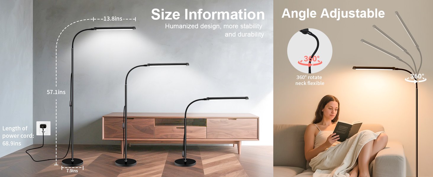 Bedroom bedside floor lamp