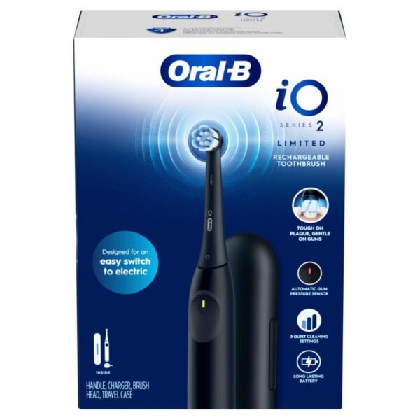 Oral-B iO Simple Clean - Cepillo de dientes eléctrico recargable con 1 cabezal de cepillo de cuidado suave y 1 funda de viaje negra, sensor de presión automático para proteger las encías, 3 modos - Imagen 12