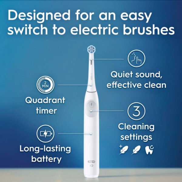 Oral-B iO Simple Clean - Cepillo de dientes eléctrico recargable con 1 cabezal de cepillo de cuidado suave y 1 funda de viaje negra, sensor de presión automático para proteger las encías, 3 modos - Imagen 15