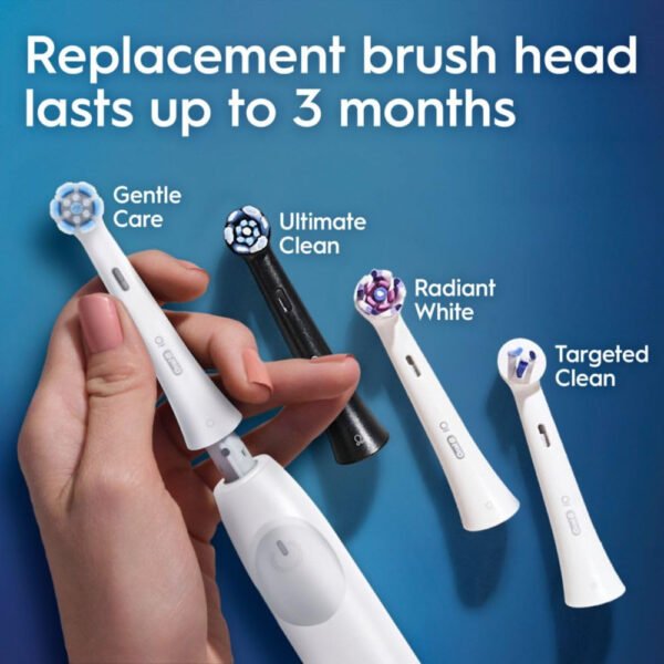 Oral-B iO Simple Clean - Cepillo de dientes eléctrico recargable con 1 cabezal de cepillo de cuidado suave y 1 funda de viaje negra, sensor de presión automático para proteger las encías, 3 modos - Imagen 22