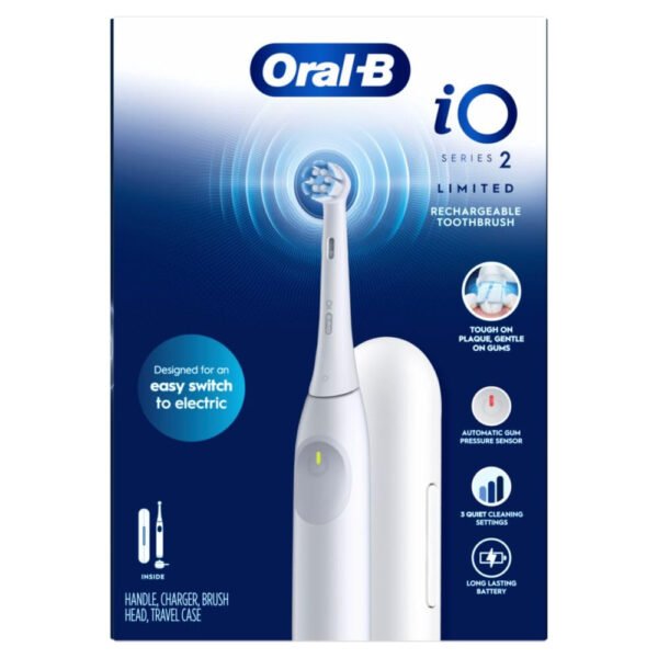Oral-B iO Simple Clean - Cepillo de dientes eléctrico recargable con 1 cabezal de cepillo de cuidado suave y 1 funda de viaje negra, sensor de presión automático para proteger las encías, 3 modos - Imagen 25