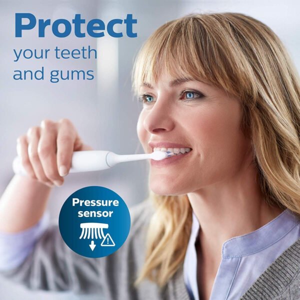 Philips Sonicare HX6877/21 ProtectiveClean 6100 Cepillo de dientes eléctrico recargable, Con funda de viaje de carga y cabezal de cepillo para polvo adicional., Azul marino - Imagen 5