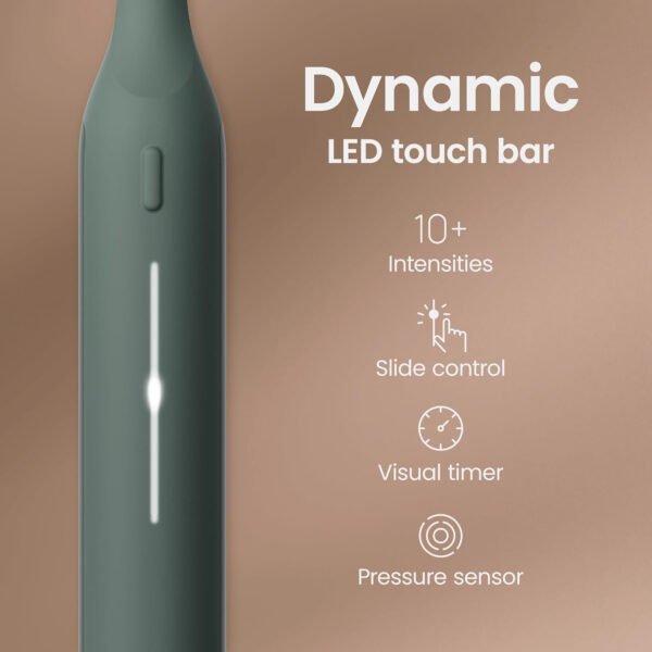 Quip Ultra Next Generation Smart Sonic - Cepillo de dientes eléctrico cronometrado para adultos, cabezal de cepillo reemplazable, cerdas suaves, mango de silicona, duración de la batería de 30 días - Imagen 3