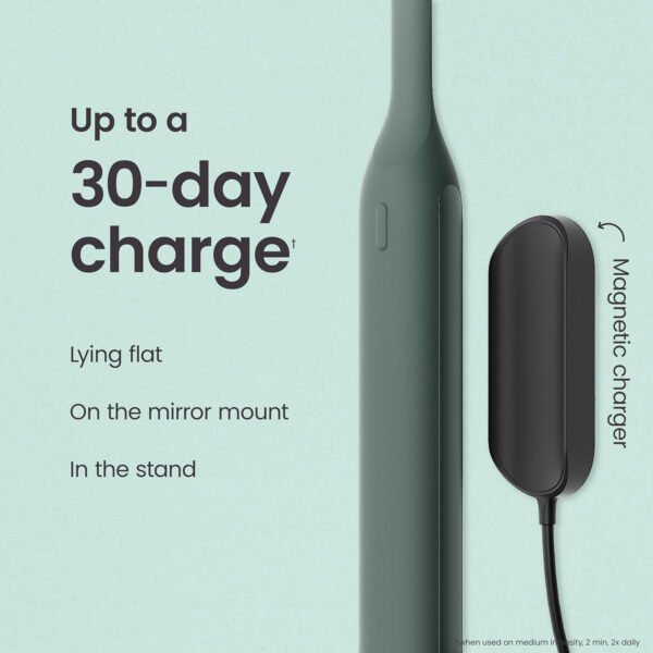 Quip Ultra Next Generation Smart Sonic - Cepillo de dientes eléctrico cronometrado para adultos, cabezal de cepillo reemplazable, cerdas suaves, mango de silicona, duración de la batería de 30 días - Imagen 4