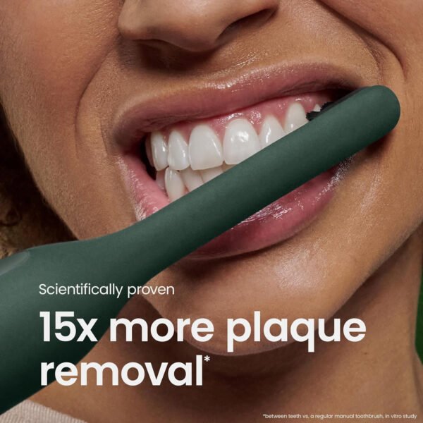 Quip Ultra Next Generation Smart Sonic - Cepillo de dientes eléctrico cronometrado para adultos, cabezal de cepillo reemplazable, cerdas suaves, mango de silicona, duración de la batería de 30 días - Imagen 6