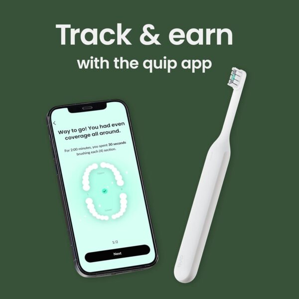 Quip Ultra Next Generation Smart Sonic - Cepillo de dientes eléctrico cronometrado para adultos, cabezal de cepillo reemplazable, cerdas suaves, mango de silicona, duración de la batería de 30 días - Imagen 17