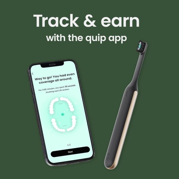 Quip Ultra Next Generation Smart Sonic - Cepillo de dientes eléctrico cronometrado para adultos, cabezal de cepillo reemplazable, cerdas suaves, mango de silicona, duración de la batería de 30 días - Imagen 25