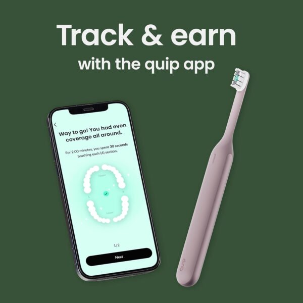 Quip Ultra Next Generation Smart Sonic - Cepillo de dientes eléctrico cronometrado para adultos, cabezal de cepillo reemplazable, cerdas suaves, mango de silicona, duración de la batería de 30 días - Imagen 32