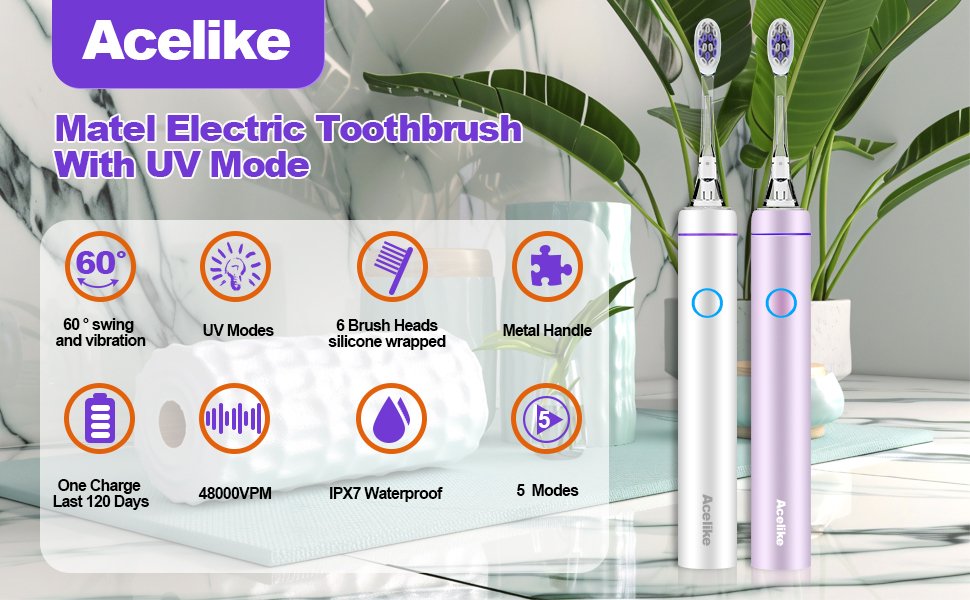Cepillo de dientes eléctrico de metal