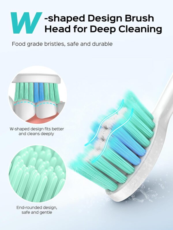 COSLUS Cepillo de dientes eléctrico Sonic para adultos: 47000 VPM para limpieza profunda y blanqueamiento con estuche de viaje - 5 modos para dientes sensibles y aparatos ortopédicos, carga - Imagen 28