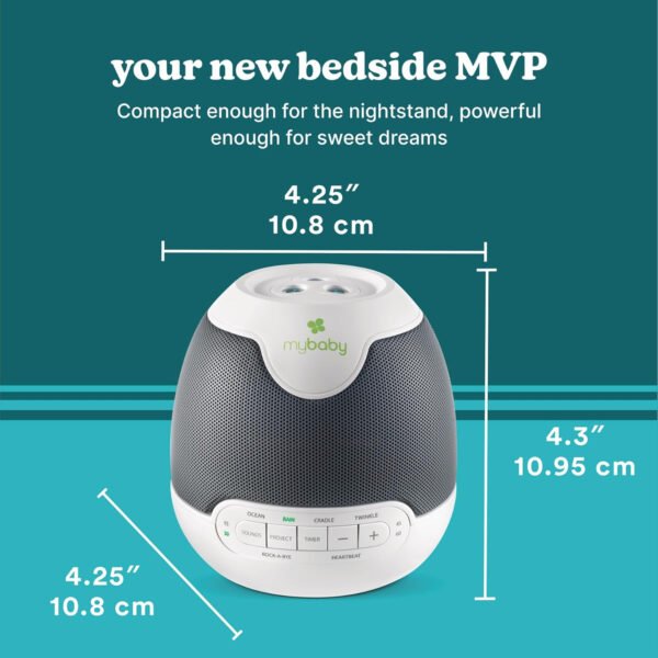 Sonidos y proyector SoundSpa Lullaby de myBaby. Reproduce 6 sonidos y nanas, funciona con proyector de imágenes, temporizador de auto apagado perfecto para la siesta. Operado por adaptador. MYB-S305 - Imagen 2