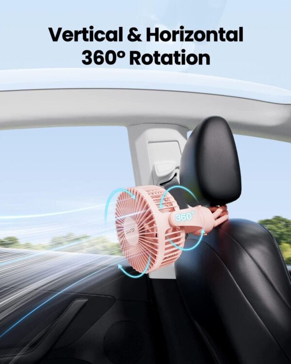 Gaiatop Mini ventilador portátil para cochecito, funciona con pilas, pequeño clip, desmontable de 3 velocidades recargable, gira 360°, trípode flexible de mejor refrigeración para asiento de - Imagen 22