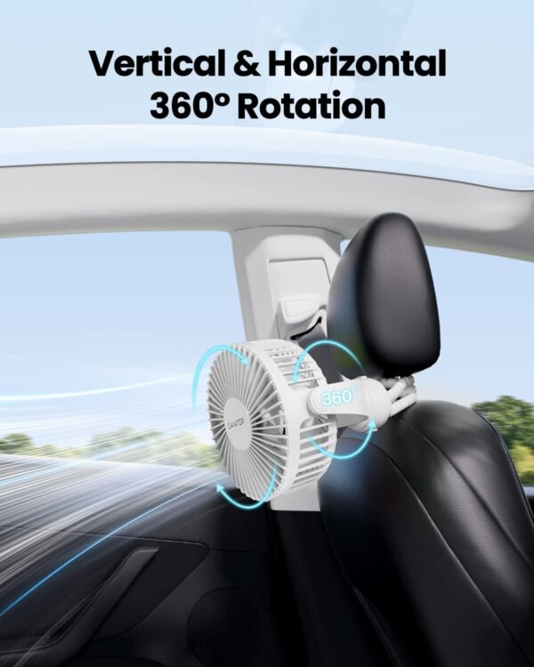 Gaiatop Mini ventilador portátil para cochecito, funciona con pilas, pequeño clip, desmontable de 3 velocidades recargable, gira 360°, trípode flexible de mejor refrigeración para asiento de - Imagen 29