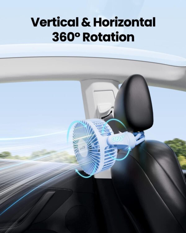 Gaiatop Mini ventilador portátil para cochecito, funciona con pilas, pequeño clip, desmontable de 3 velocidades recargable, gira 360°, trípode flexible de mejor refrigeración para asiento de - Imagen 36