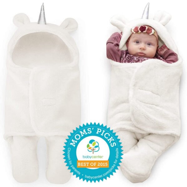 Manta de envoltura de bebé, peluche ultrasuave esencial para bebés de 0-6 meses, envoltura blanca para recibir al bebé, ideal como accesorio de bebé y para la mesa de regalos del recién nacido, regalo perfecto para baby shower - Imagen 17