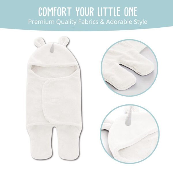 Manta de envoltura de bebé, peluche ultrasuave esencial para bebés de 0-6 meses, envoltura blanca para recibir al bebé, ideal como accesorio de bebé y para la mesa de regalos del recién nacido, regalo perfecto para baby shower - Imagen 18