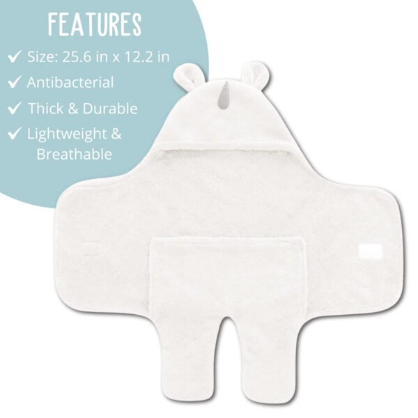 Manta de envoltura de bebé, peluche ultrasuave esencial para bebés de 0-6 meses, envoltura blanca para recibir al bebé, ideal como accesorio de bebé y para la mesa de regalos del recién nacido, regalo perfecto para baby shower - Imagen 21