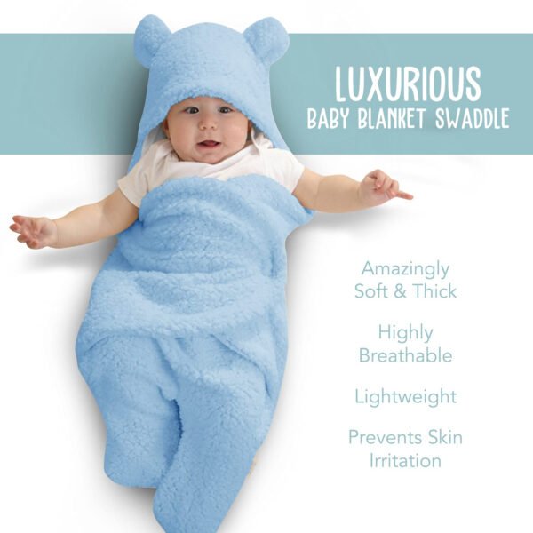 Manta de envoltura de bebé, peluche ultrasuave esencial para bebés de 0-6 meses, envoltura blanca para recibir al bebé, ideal como accesorio de bebé y para la mesa de regalos del recién nacido, regalo perfecto para baby shower - Imagen 40