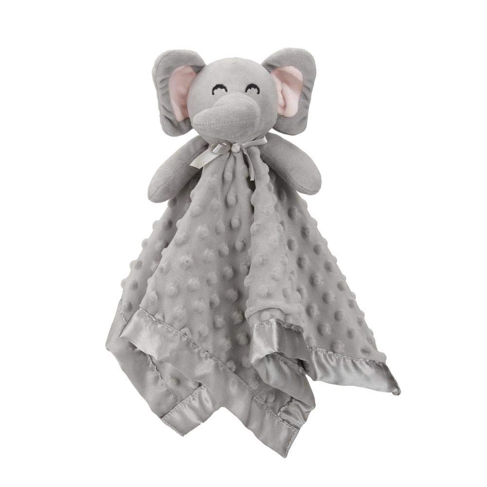 Pro Goleem - Manta de seguridad de elefante, bonita y suave, unisex, regalo de bebé para niños y niñas recién nacidos, manta para acurrucarse, juguete de peluche, color gris, 16 pulgadas