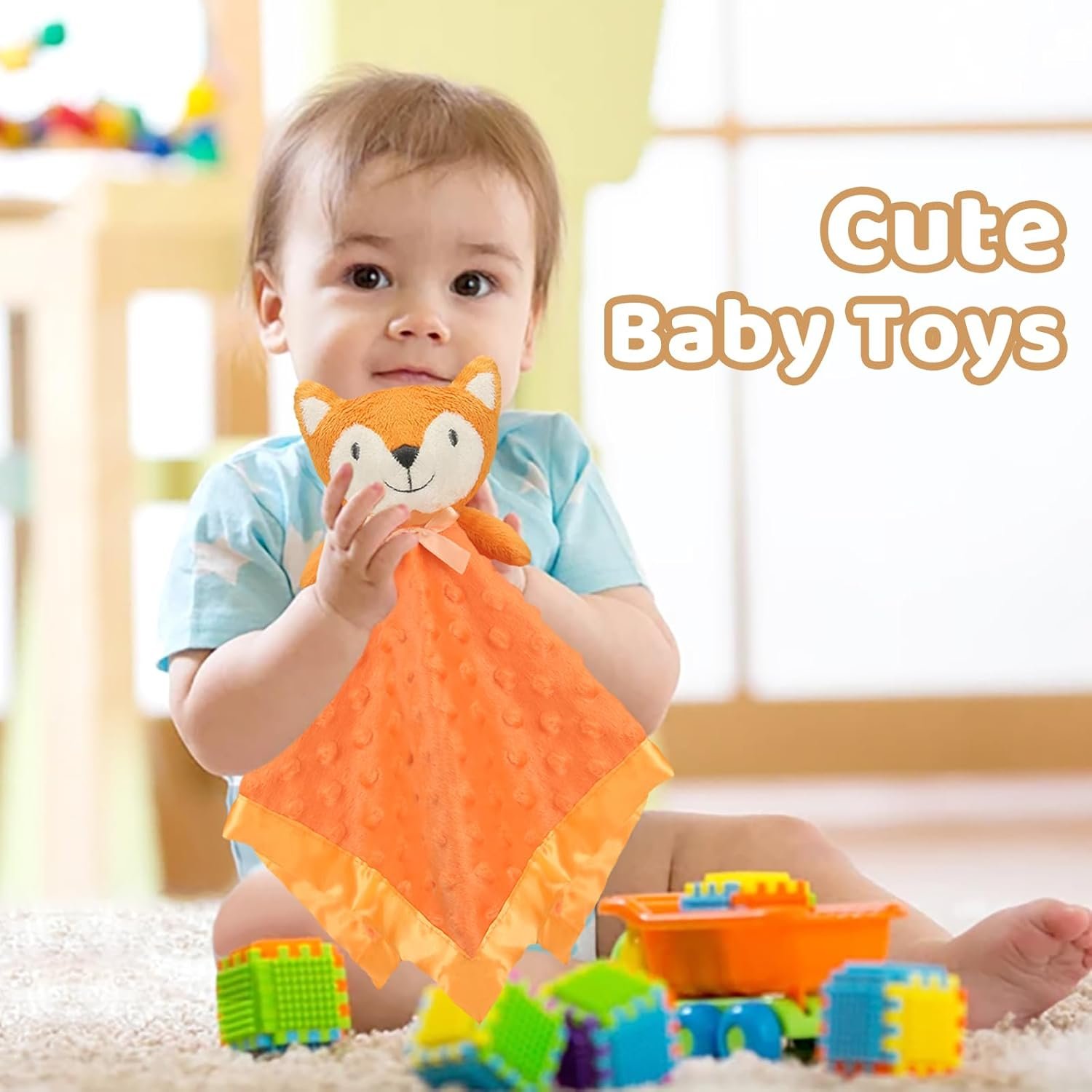 Pro Goleem - Manta de seguridad de elefante, bonita y suave, unisex, regalo de bebé para niños y niñas recién nacidos, manta para acurrucarse, juguete de peluche, color gris, 16 pulgadas - Imagen 29