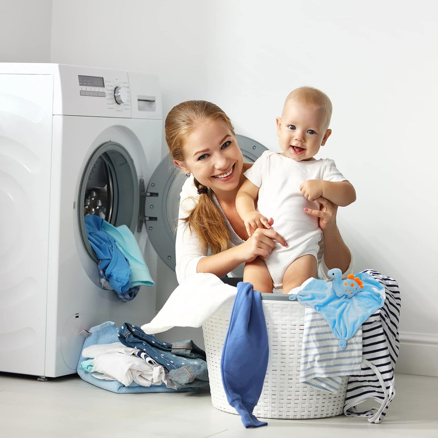 Pro Goleem - Manta de seguridad de elefante, bonita y suave, unisex, regalo de bebé para niños y niñas recién nacidos, manta para acurrucarse, juguete de peluche, color gris, 16 pulgadas - Imagen 32