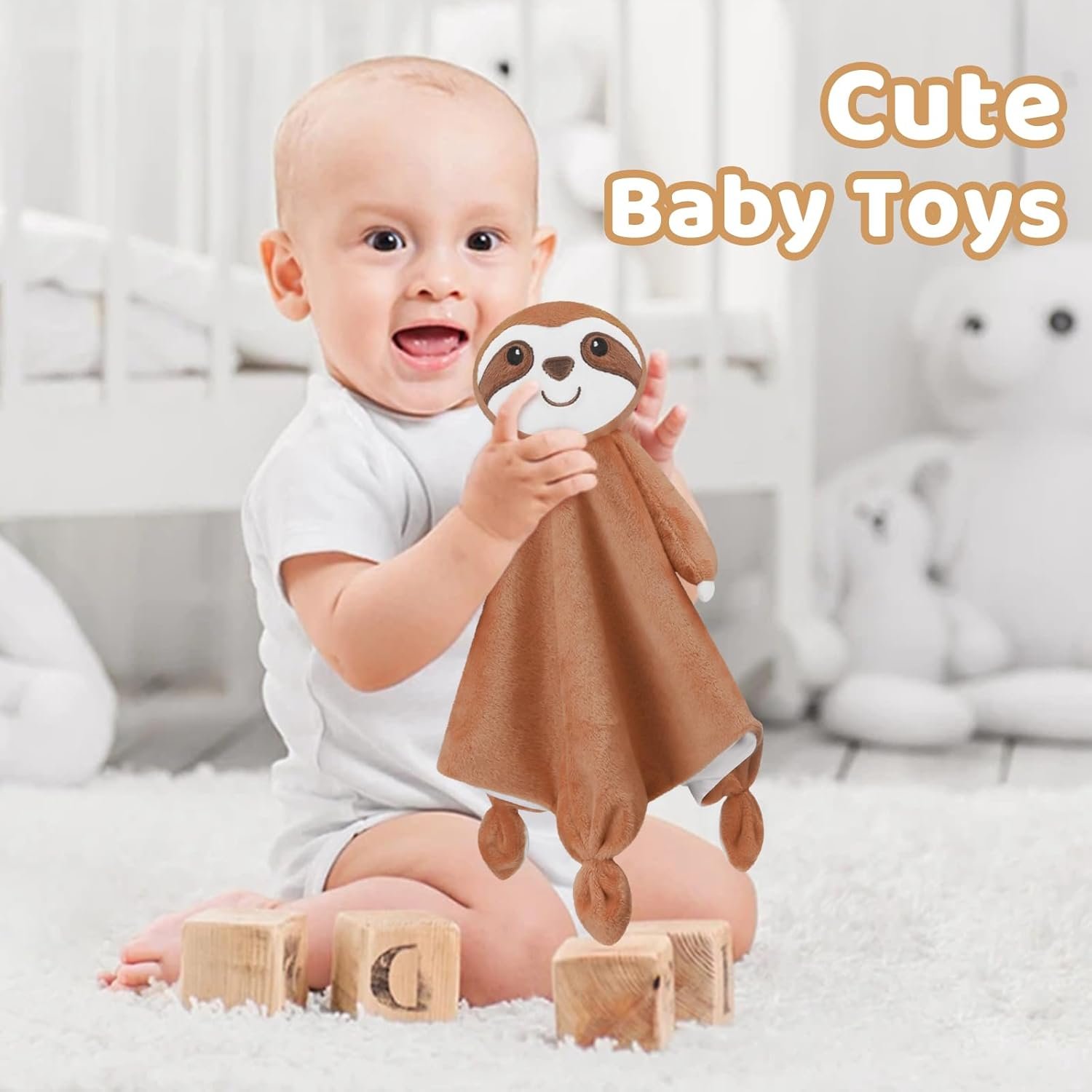 Pro Goleem - Manta de seguridad de elefante, bonita y suave, unisex, regalo de bebé para niños y niñas recién nacidos, manta para acurrucarse, juguete de peluche, color gris, 16 pulgadas - Imagen 68