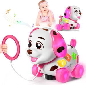 Juguetes para regalos de niña de 1 año, juguete para bebés de 6 a 12 a 18 meses, juguete musical de aprendizaje para cachorros de 1 año, regalo de primer cumpleaños para niño, juguetes bilingües con
