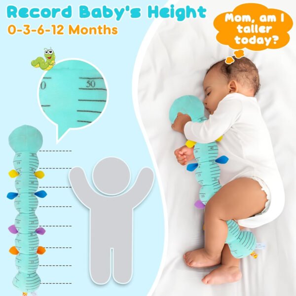 Juguete sensorial para bebé de 0 a 6 meses, animal musical de peluche, oruga, juguete de peluche para bebés de 0 a 3 a 6 meses, tiempo boca abajo con espejo de bebé, sonajero arrugado para asiento de - Imagen 25