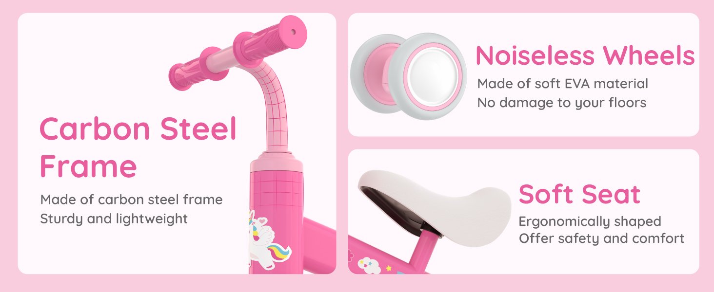 non-slip TPU handles, and a soft supportive seat
