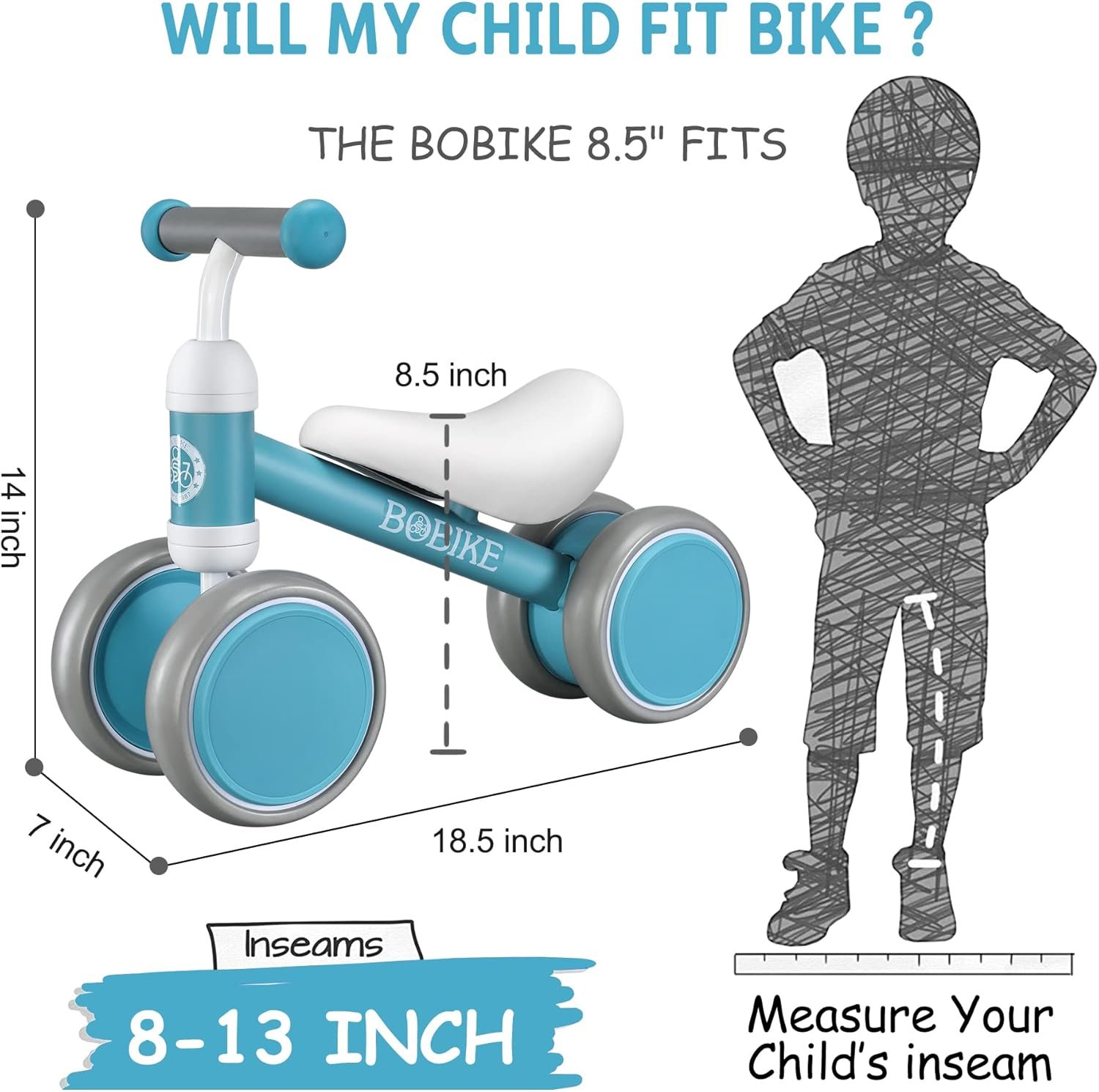 Bicicleta de equilibrio de 4 ruedas y sin pedales para bebés, niños y niñas de 12 a 36 meses, regalo de primer cumpleaños para caminante principiante (colorida, rosa claro) - Imagen 9