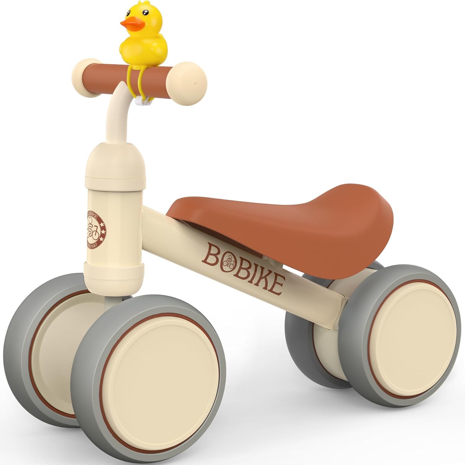 Bicicleta de equilibrio de 4 ruedas y sin pedales para bebés, niños y niñas de 12 a 36 meses, regalo de primer cumpleaños para caminante principiante (colorida, rosa claro) - Imagen 60