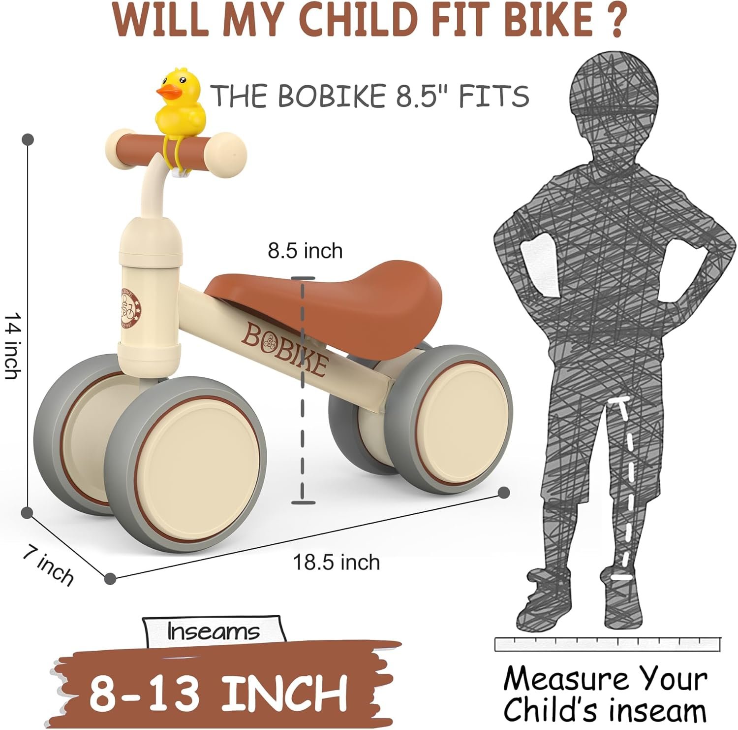 Bicicleta de equilibrio de 4 ruedas y sin pedales para bebés, niños y niñas de 12 a 36 meses, regalo de primer cumpleaños para caminante principiante (colorida, rosa claro) - Imagen 61
