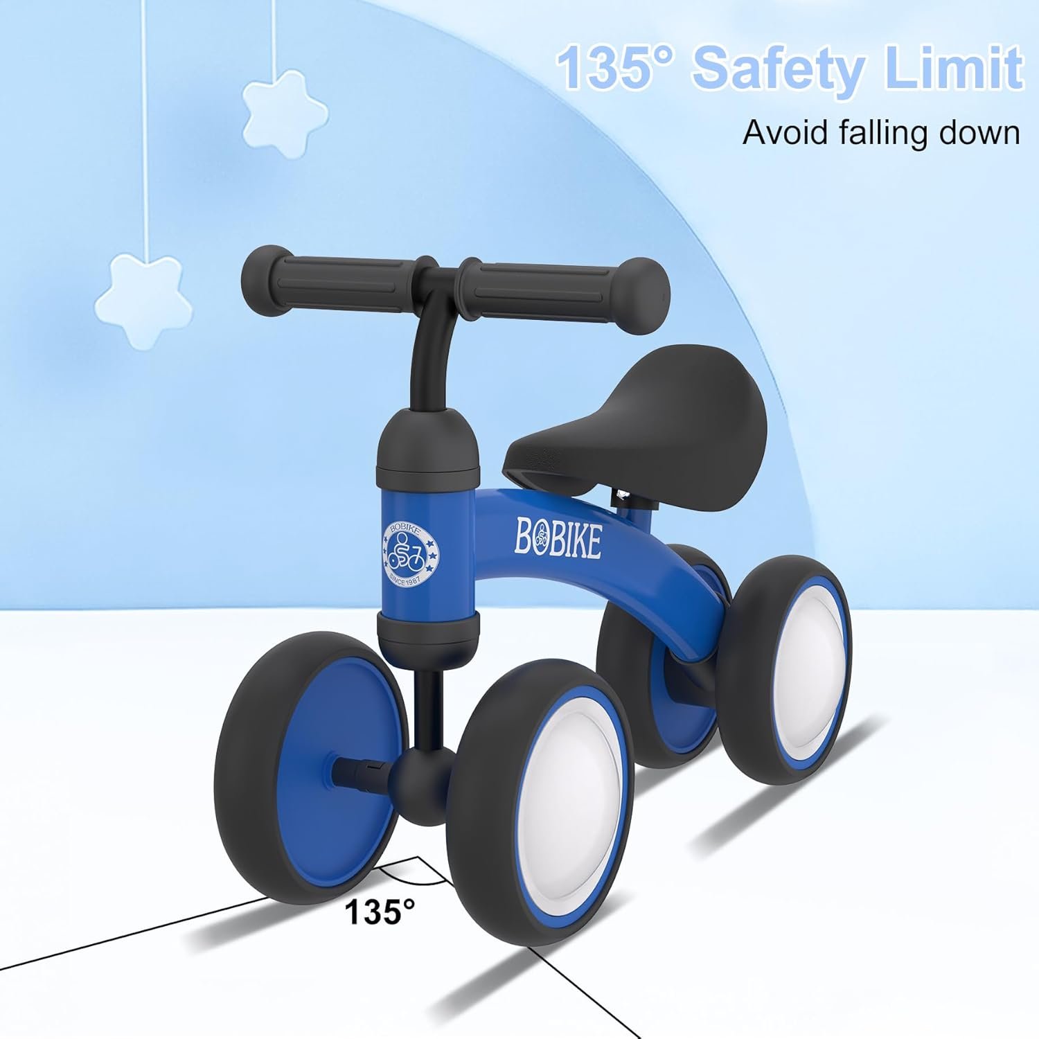 Bicicleta de equilibrio de 4 ruedas y sin pedales para bebés, niños y niñas de 12 a 36 meses, regalo de primer cumpleaños para caminante principiante (colorida, rosa claro) - Imagen 67