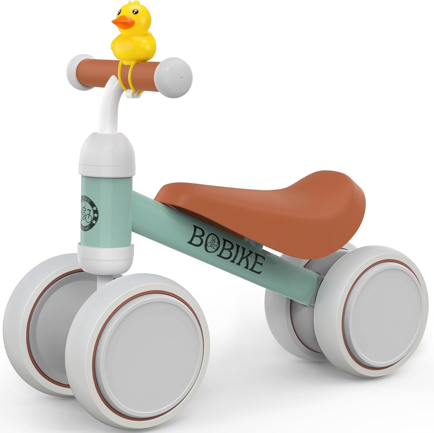 Bicicleta de equilibrio de 4 ruedas y sin pedales para bebés, niños y niñas de 12 a 36 meses, regalo de primer cumpleaños para caminante principiante (colorida, rosa claro) - Imagen 79