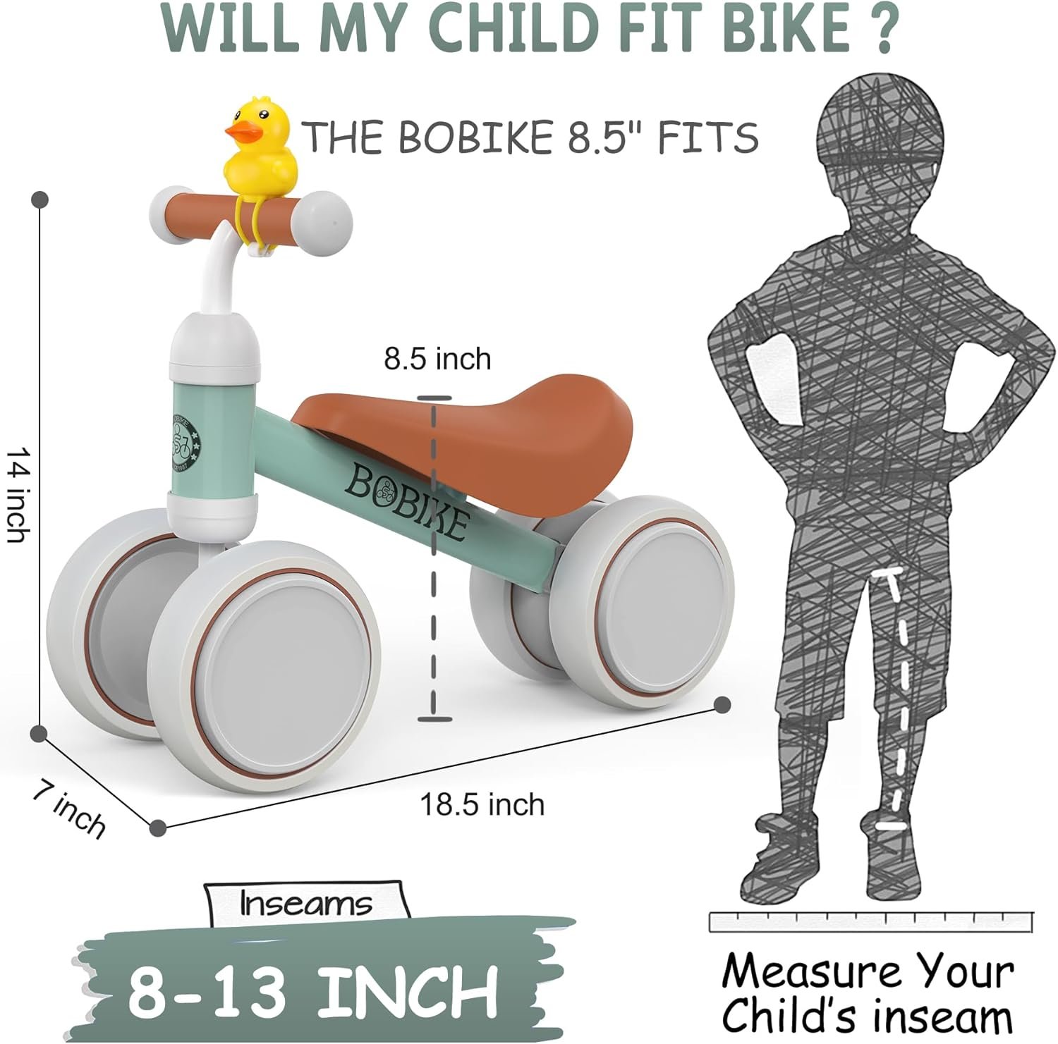 Bicicleta de equilibrio de 4 ruedas y sin pedales para bebés, niños y niñas de 12 a 36 meses, regalo de primer cumpleaños para caminante principiante (colorida, rosa claro) - Imagen 80