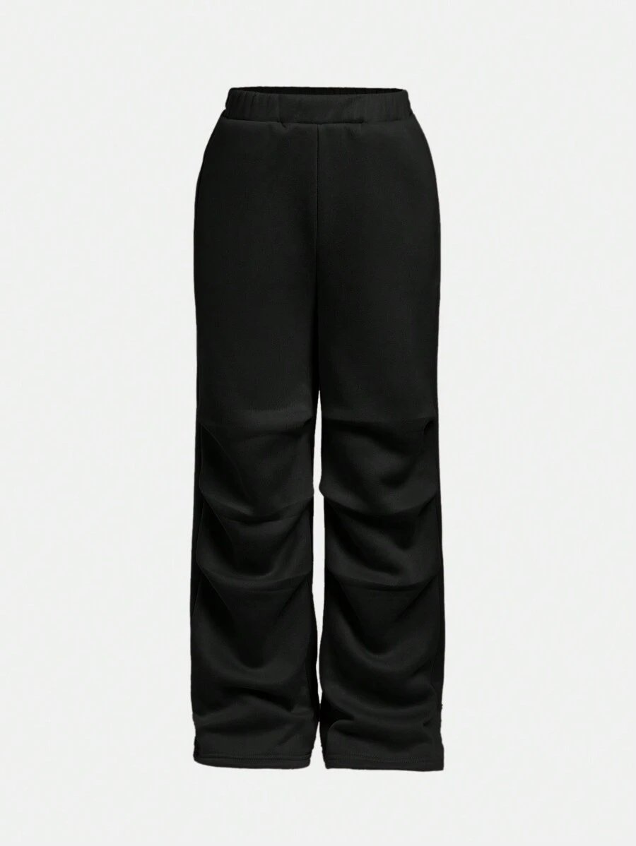 Girlism Conjunto de sudadera con capucha y pantalón de chándal de punto para niña preadolescente, ropa de estar en casa informal - Imagen 4