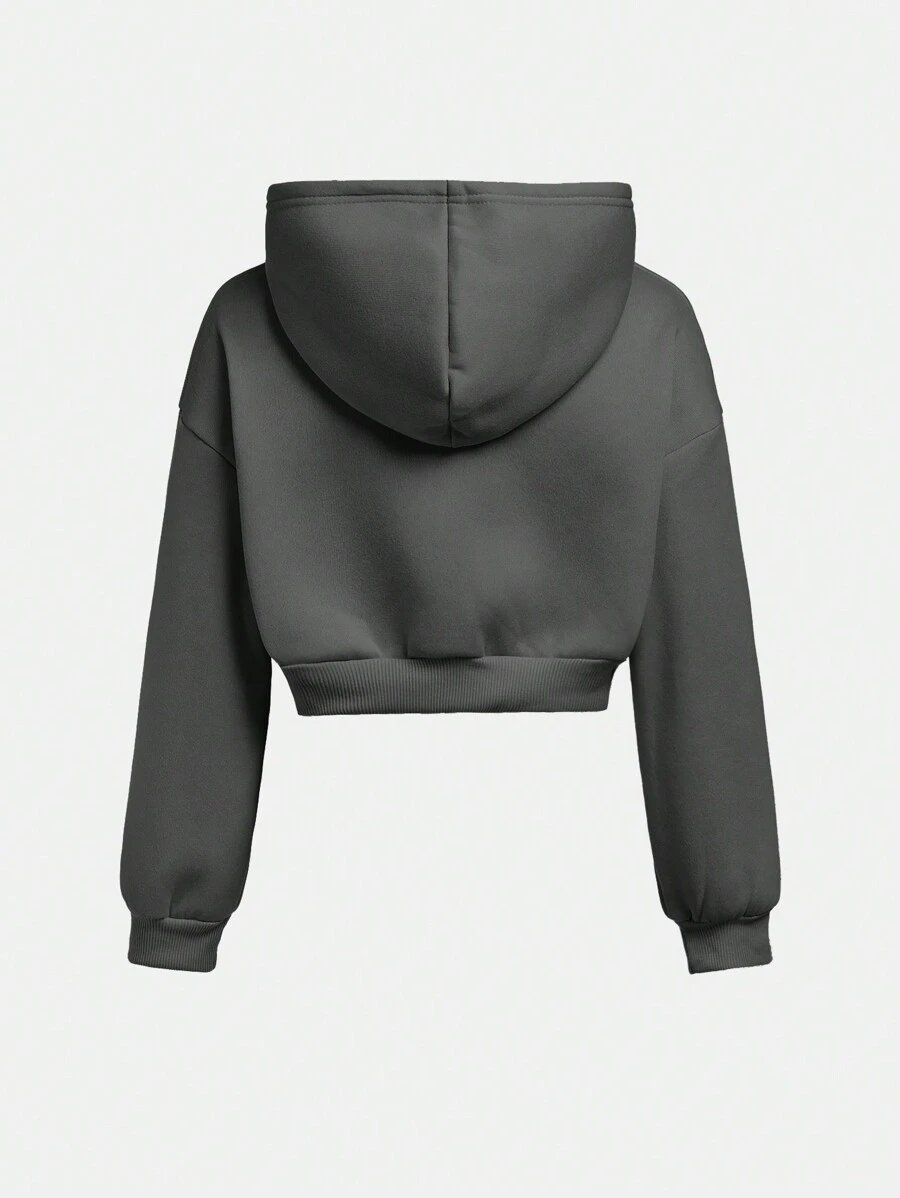 Girlism Conjunto de sudadera con capucha y pantalón de chándal de punto para niña preadolescente, ropa de estar en casa informal - Imagen 18