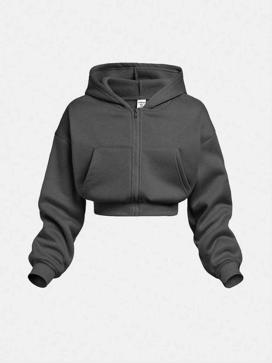 Girlism Conjunto de sudadera con capucha y pantalón de chándal de punto para niña preadolescente, ropa de estar en casa informal - Imagen 23