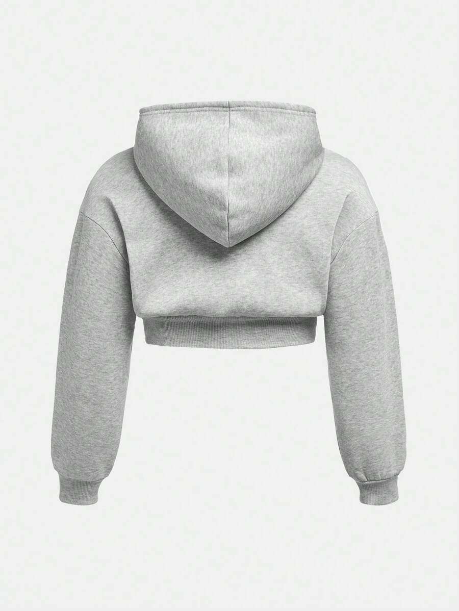 Girlism Conjunto de sudadera con capucha y pantalón de chándal de punto para niña preadolescente, ropa de estar en casa informal - Imagen 29
